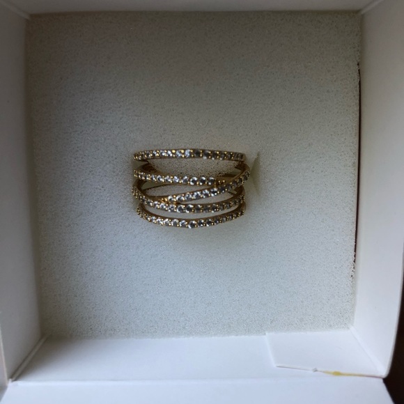 Stellar Pavé Ring Gold Size 6 - Picture 8 of 10